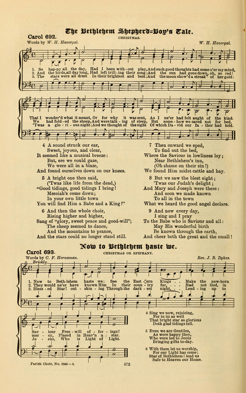 Carols Old and Carols New: for use at Christmas and other seasons of the Christian year page 582