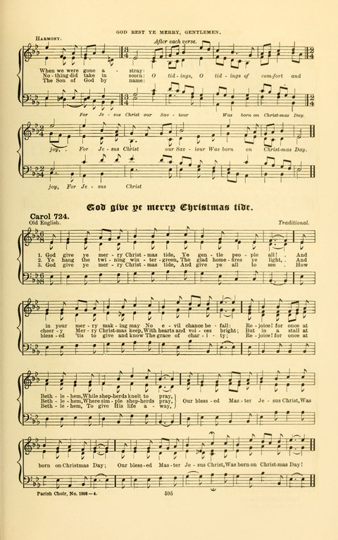 Carols Old and Carols New: for use at Christmas and other seasons of the Christian year page 605