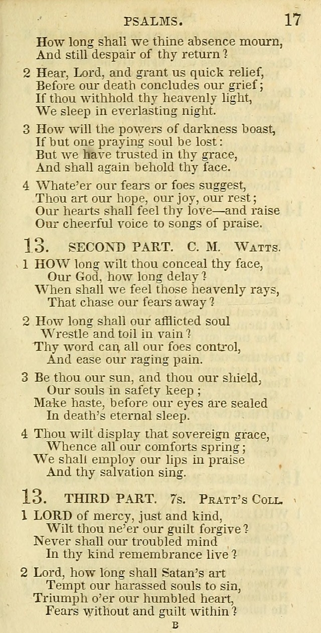 The Christian Psalmist: being a collection of psalms, hymns, and spiritual songs compiled from the most approved authors, and designed as a standard hymn book for public and social worship page 17