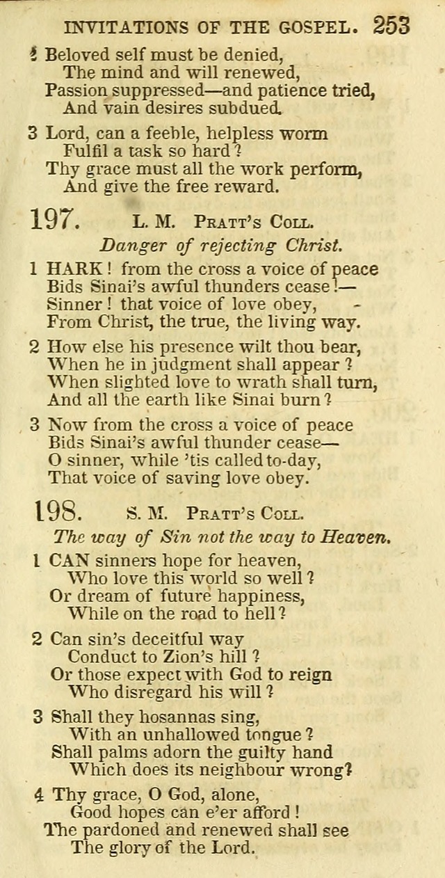 The Christian Psalmist: being a collection of psalms, hymns, and spiritual songs compiled from the most approved authors, and designed as a standard hymn book for public and social worship page 253