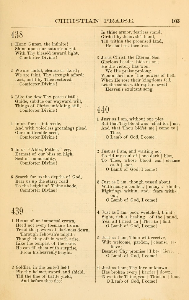 Christian Praise: hymns and tunes for the use of the Baptist churches page 202