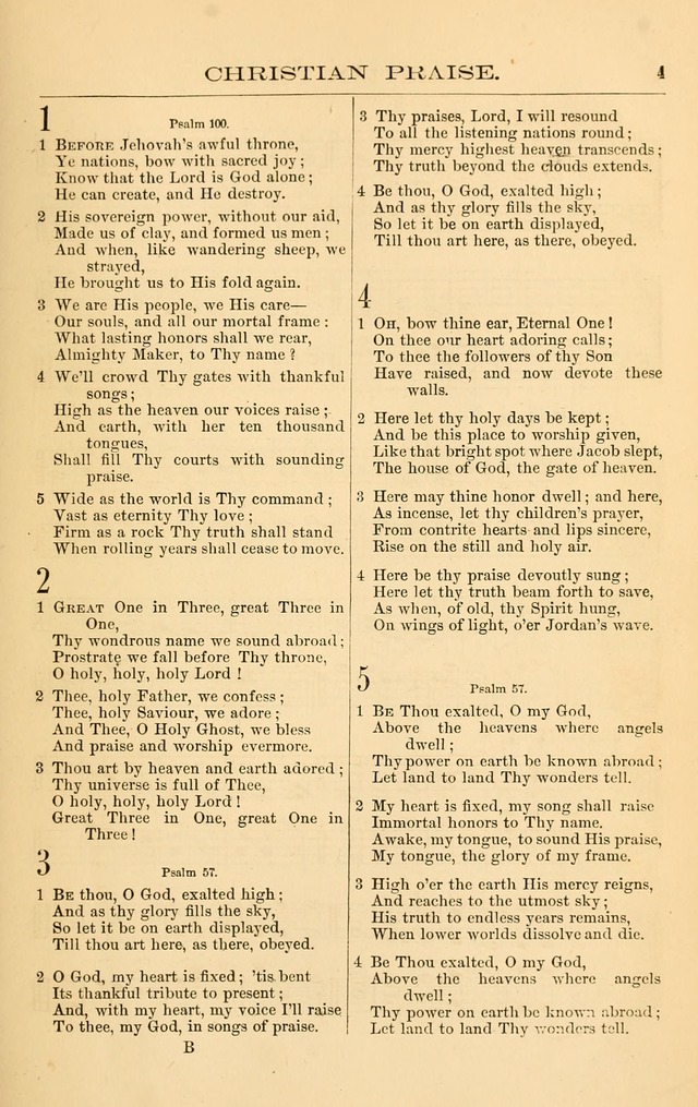 Christian Praise: hymns and tunes for the use of the Baptist churches page 4
