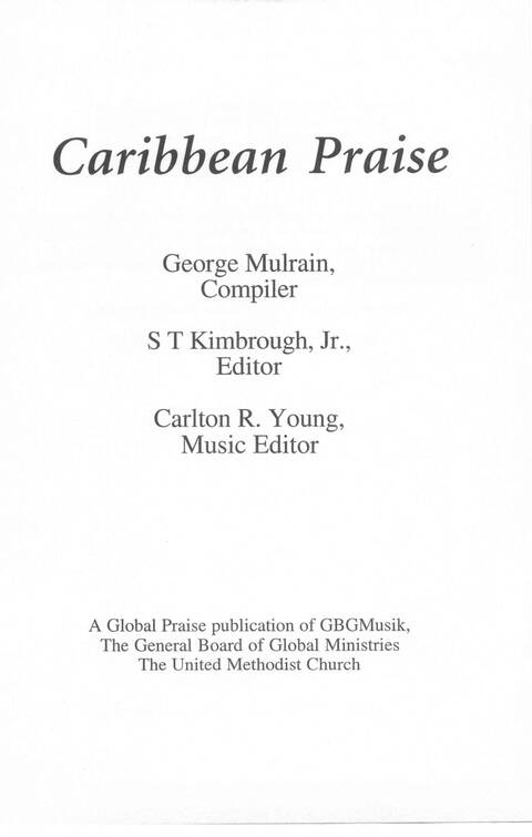 Caribbean Praise page i