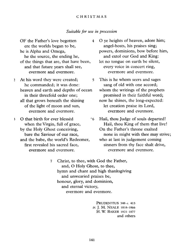 Common Praise: A new edition of Hymns Ancient and Modern page 141