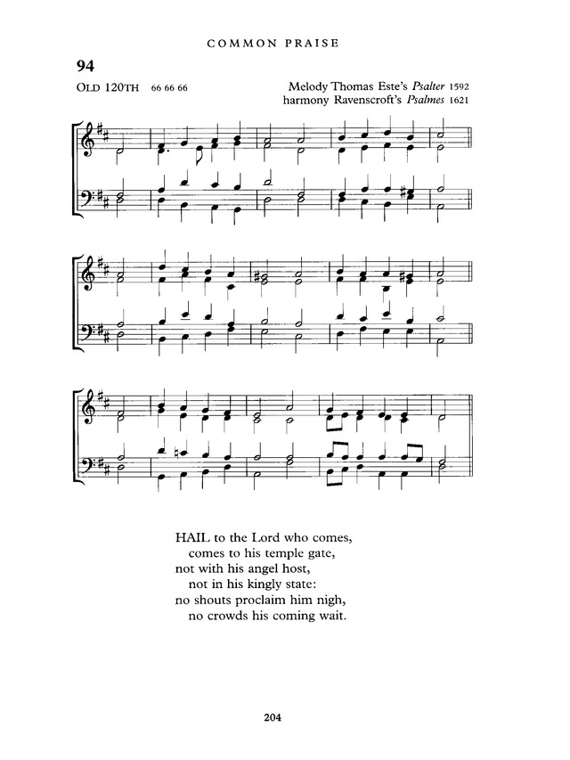 Common Praise: A new edition of Hymns Ancient and Modern page 204