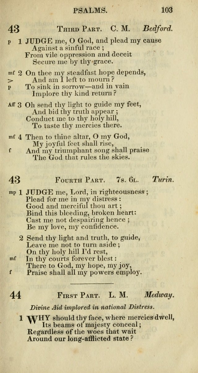 Church Psalmody: a Collection of Psalms and Hymns adapted to public worship page 106