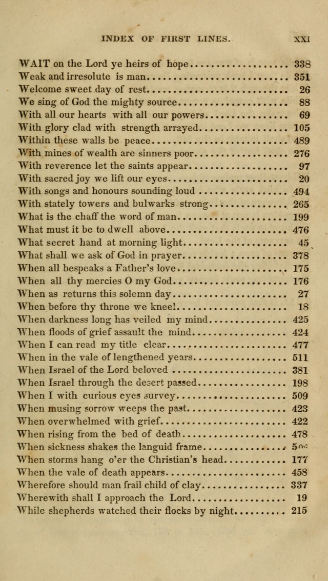 A Collection of Psalms and Hymns for Christian Worship (6th ed.) page xxiii