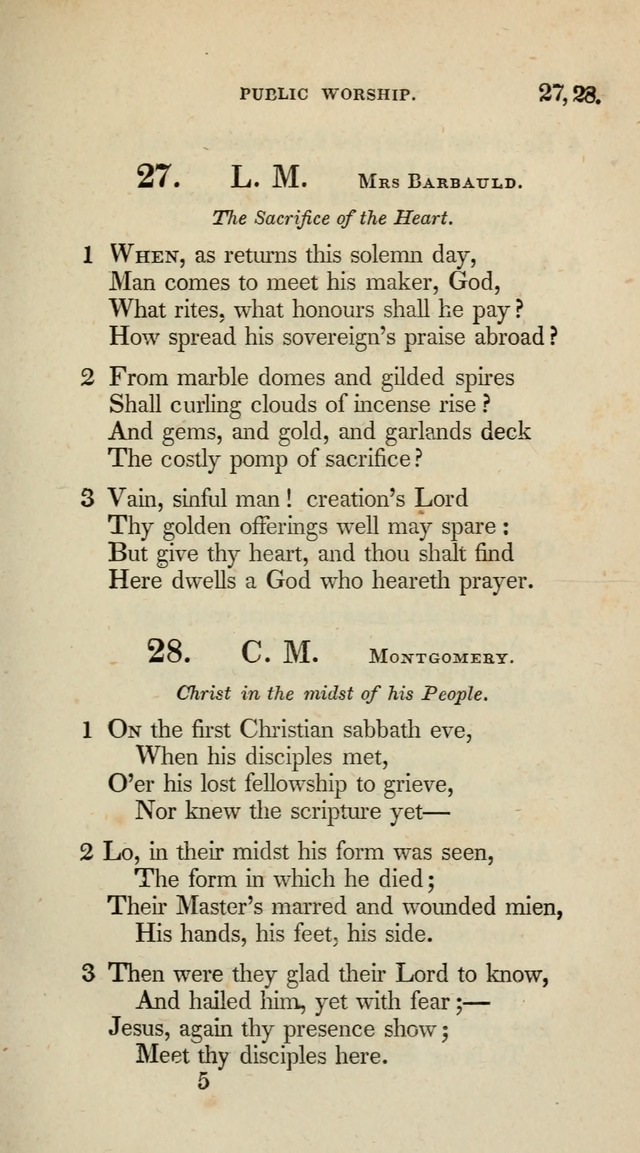 A Collection of Psalms and Hymns for Christian Worship (10th ed.) page 21