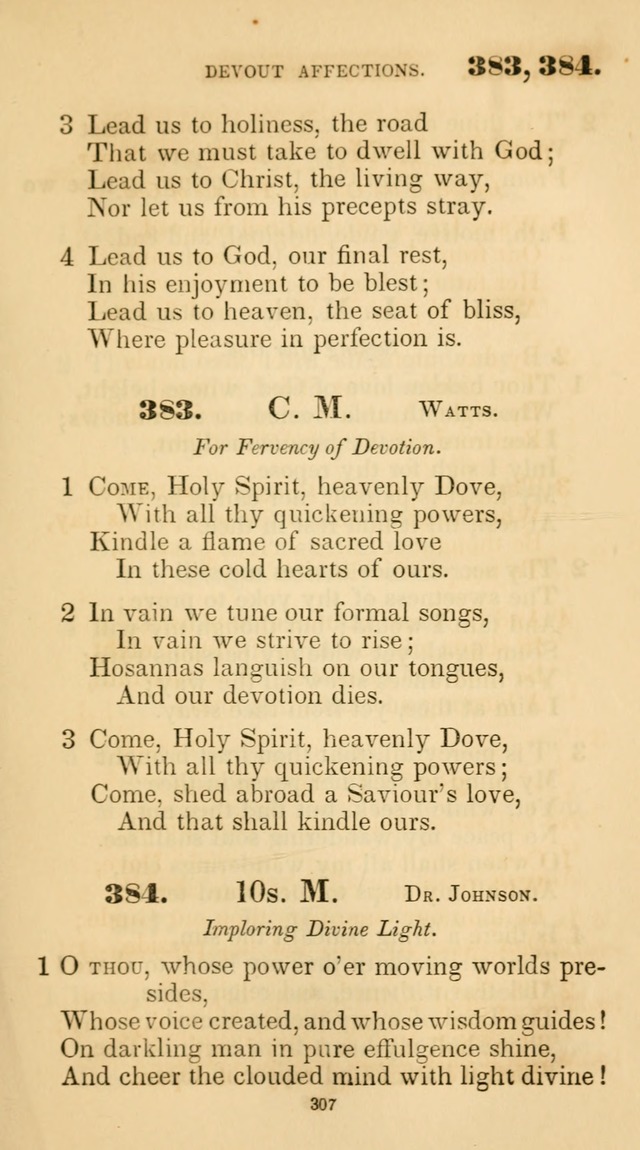 A Collection of Psalms and Hymns for Christian Worship. (45th ed.) page 307