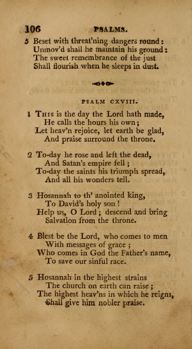 A Collection of Psalms and Hymns: from various authors, chiefly designed for public worship (4th ed.) page 106