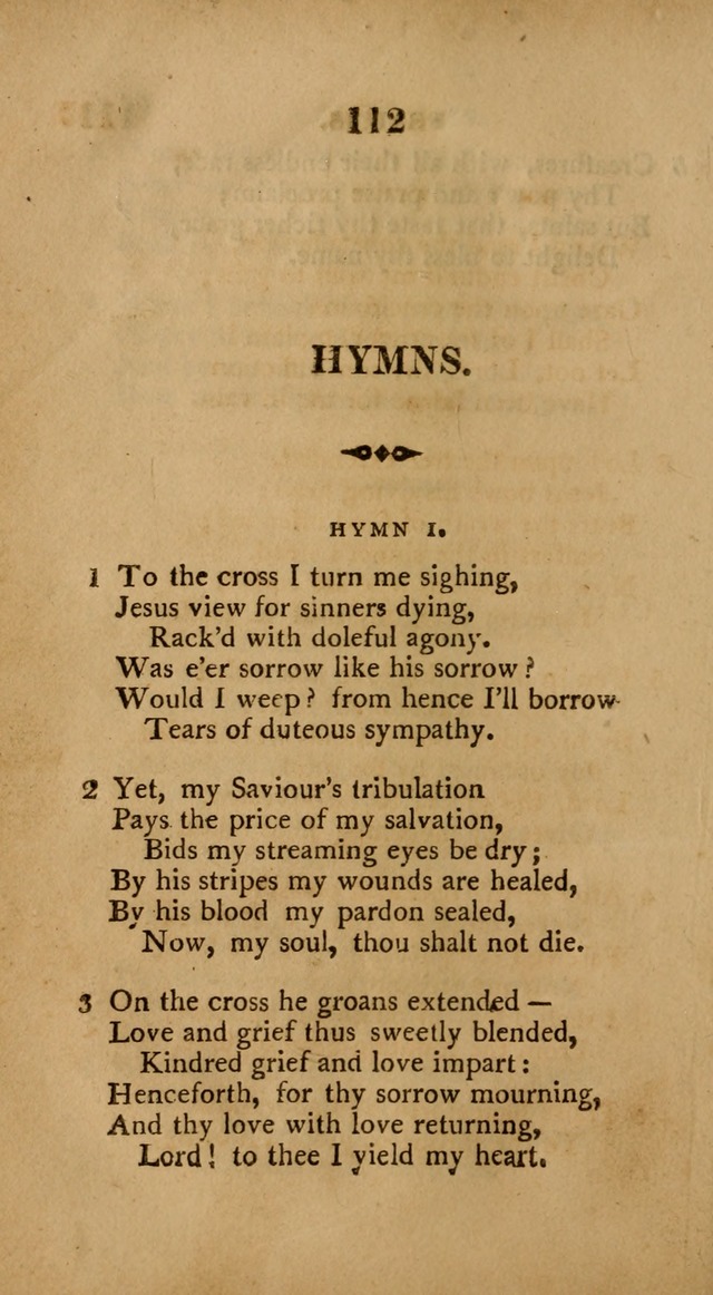 A Collection of Psalms and Hymns: from various authors, chiefly designed for public worship (4th ed.) page 112