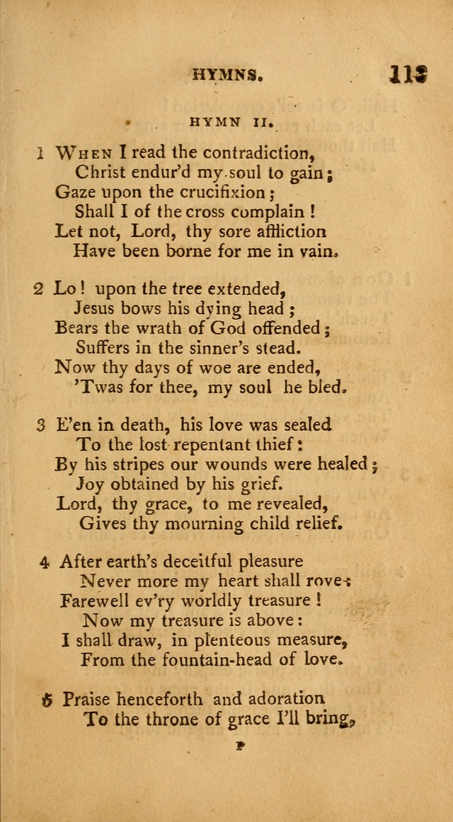 A Collection of Psalms and Hymns: from various authors, chiefly designed for public worship (4th ed.) page 113