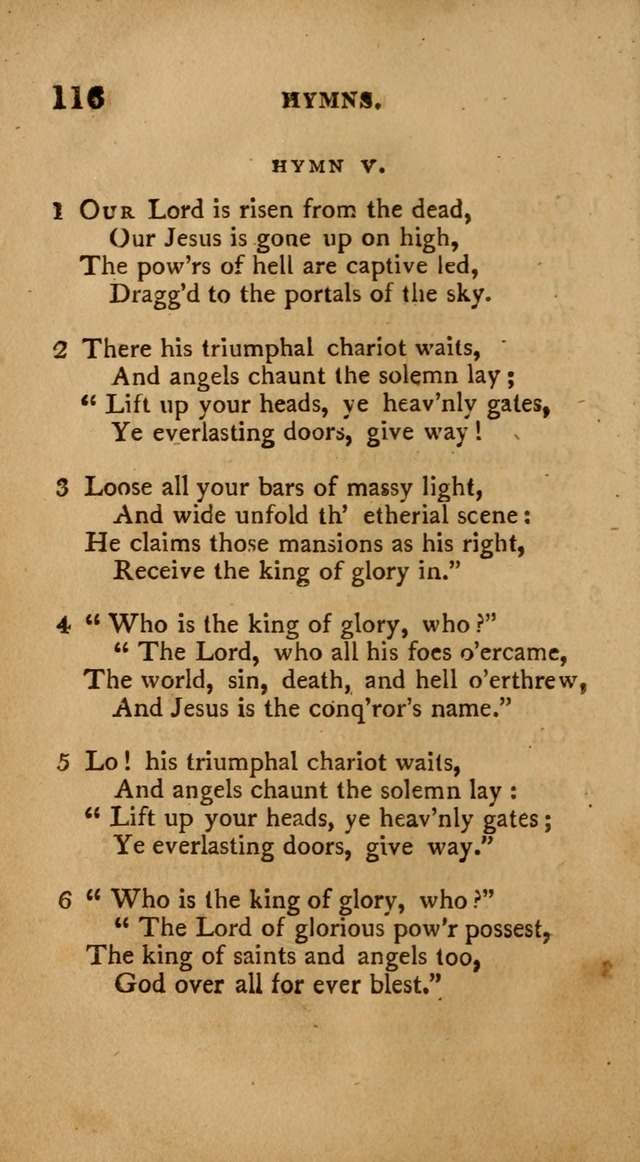 A Collection of Psalms and Hymns: from various authors, chiefly designed for public worship (4th ed.) page 116