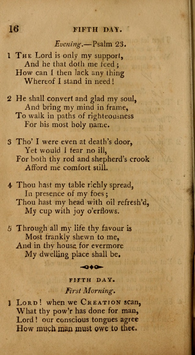 A Collection of Psalms and Hymns: from various authors, chiefly designed for public worship (4th ed.) page 16