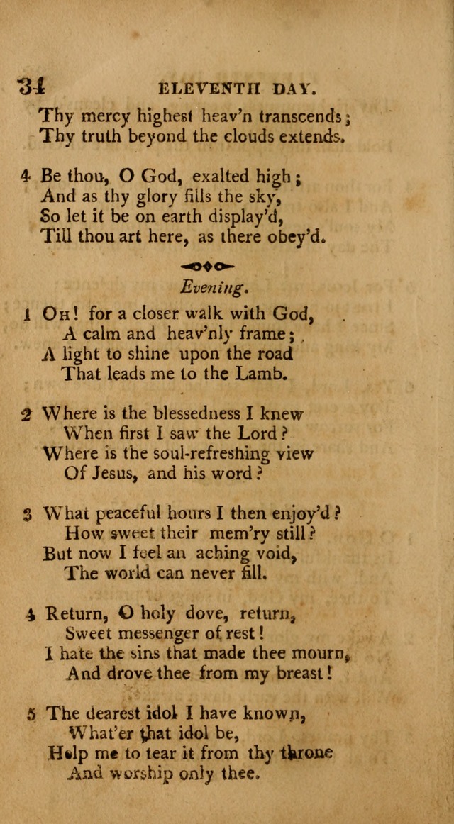 A Collection of Psalms and Hymns: from various authors, chiefly designed for public worship (4th ed.) page 34