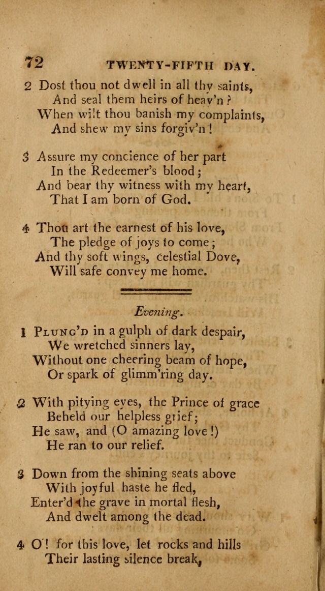 A Collection of Psalms and Hymns: from various authors, chiefly designed for public worship (4th ed.) page 72