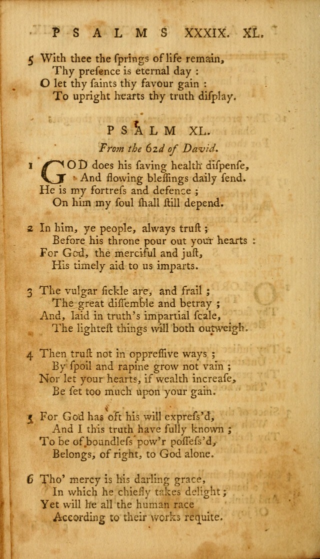 A Collection of Psalms and Hymns for Publick Worship page 38