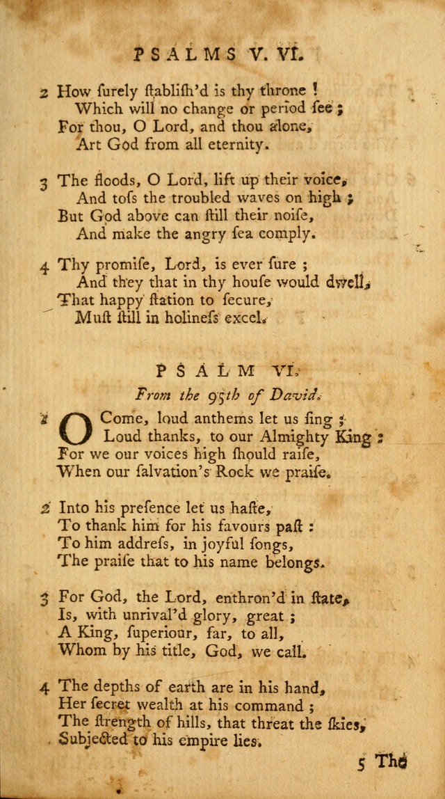 A Collection of Psalms and Hymns for Publick Worship page 5