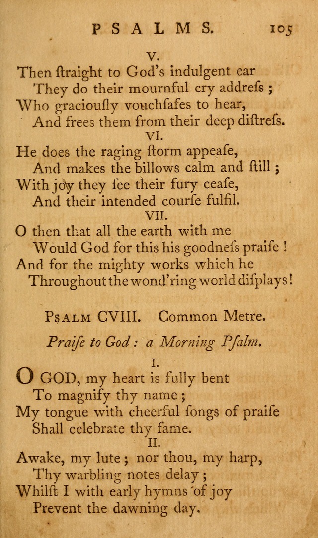 A Collection of Psalms and Hymns for Publick Worship page 105