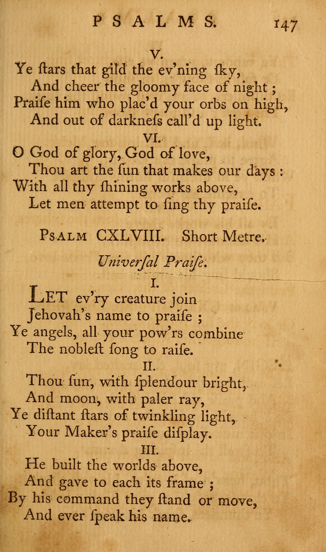 A Collection of Psalms and Hymns for Publick Worship page 143