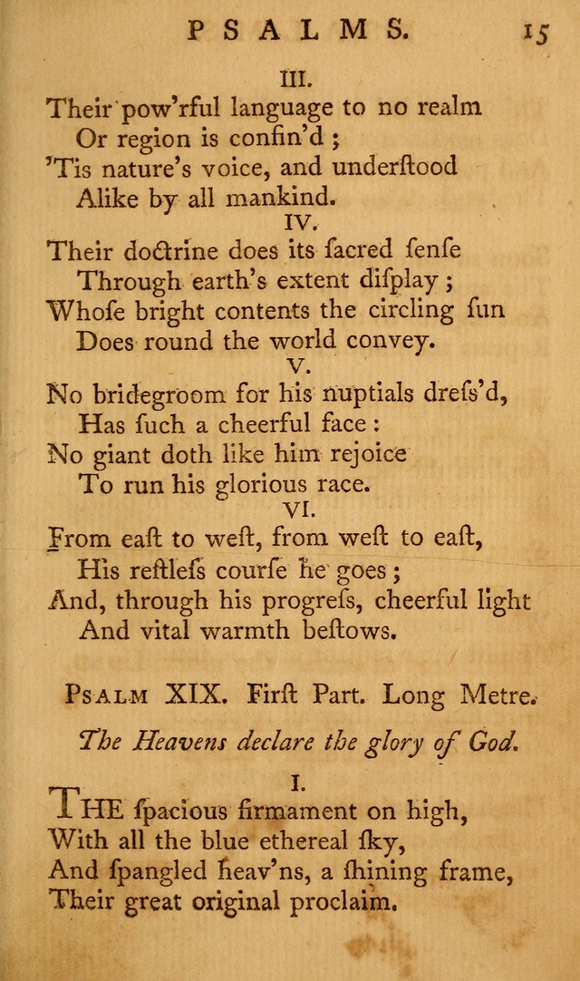 A Collection of Psalms and Hymns for Publick Worship page 15