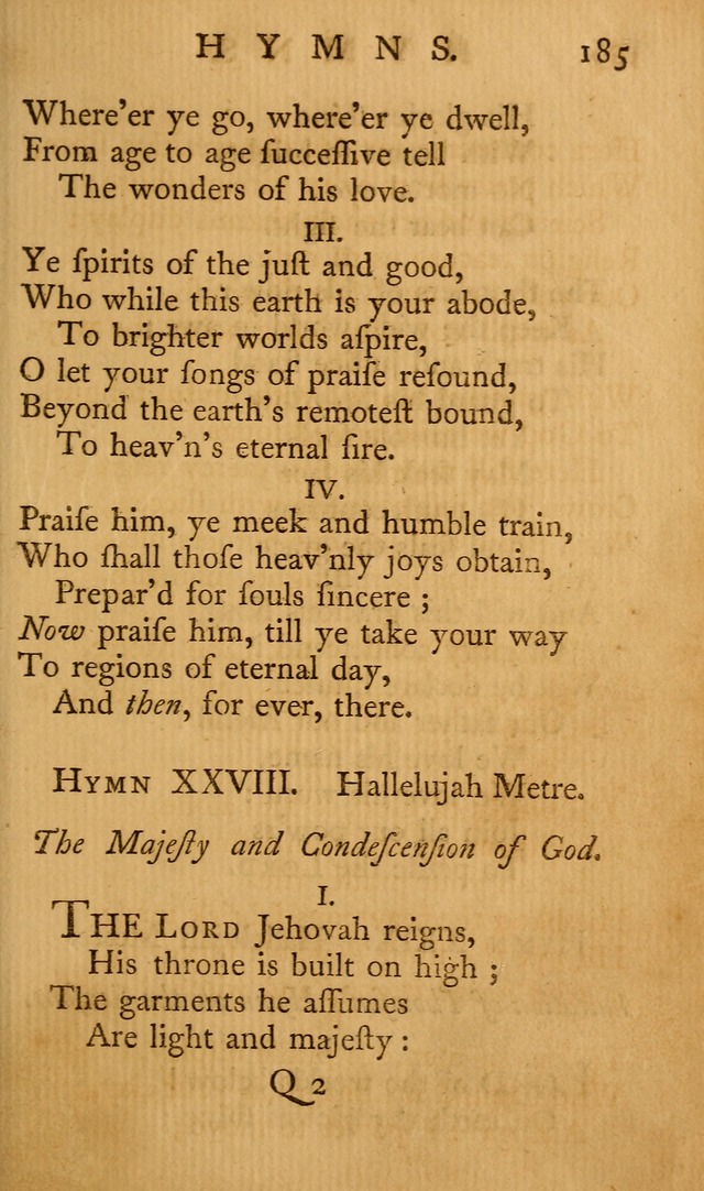 A Collection of Psalms and Hymns for Publick Worship page 181