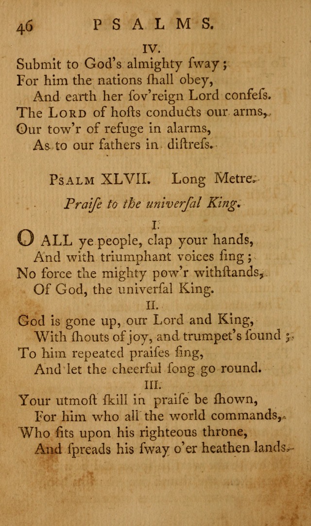 A Collection of Psalms and Hymns for Publick Worship page 46