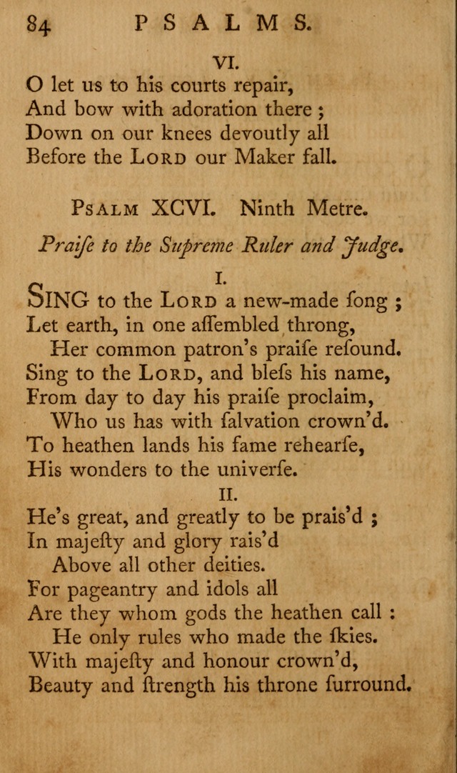 A Collection of Psalms and Hymns for Publick Worship page 84