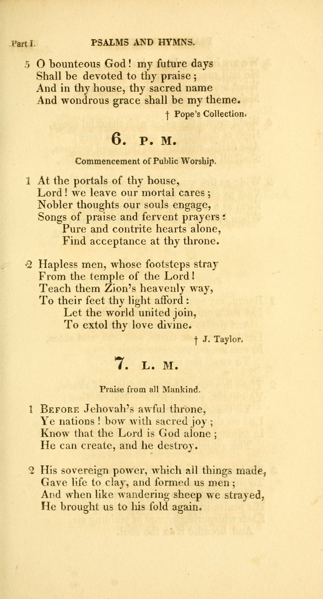 A Collection of Psalms and Hymns, for Social and Private Worship page 18