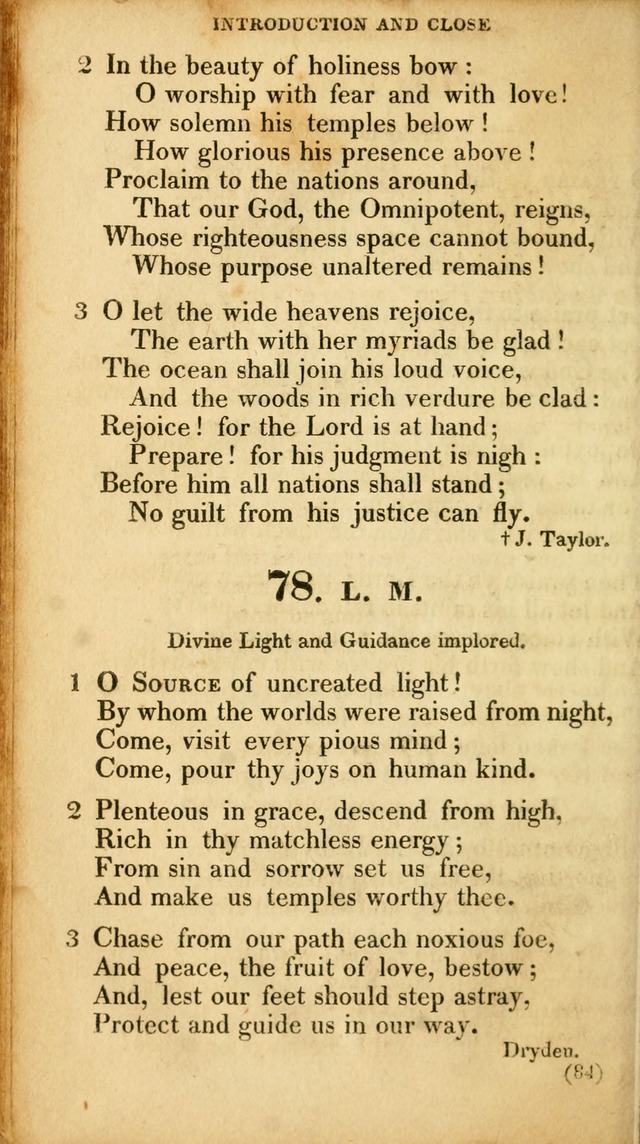 A Collection of Psalms and hymns, for social and private worship page 93