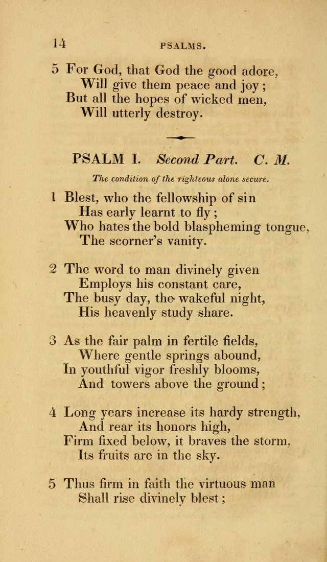 A Collection of Psalms and Hymns for Social and Private Worship page 14