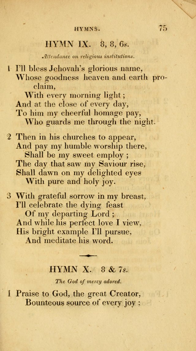 A Collection of Psalms and Hymns for Social and Private Worship page 75
