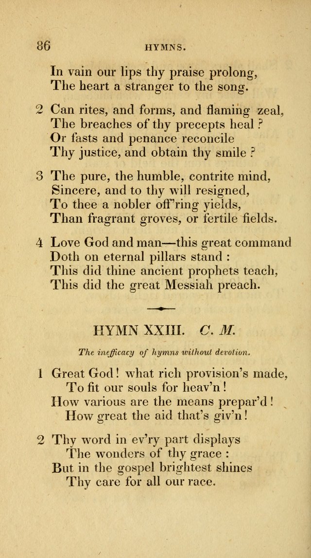 A Collection of Psalms and Hymns for Social and Private Worship page 86