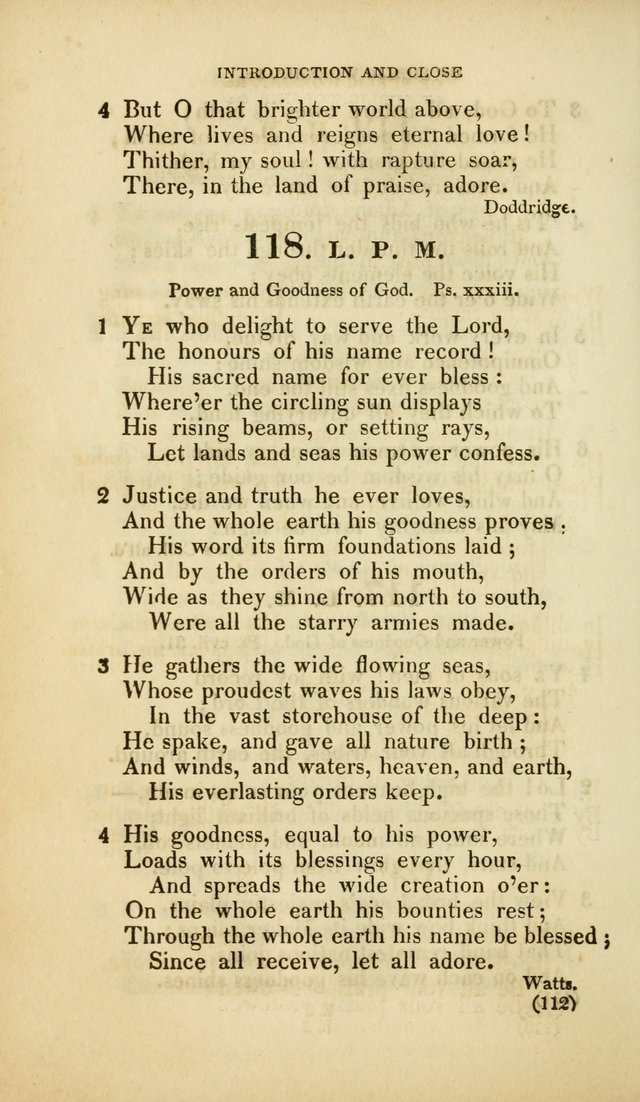 A Collection of Psalms and Hymns, for Social and Private Worship (Rev. ed.  with supplement) page 113