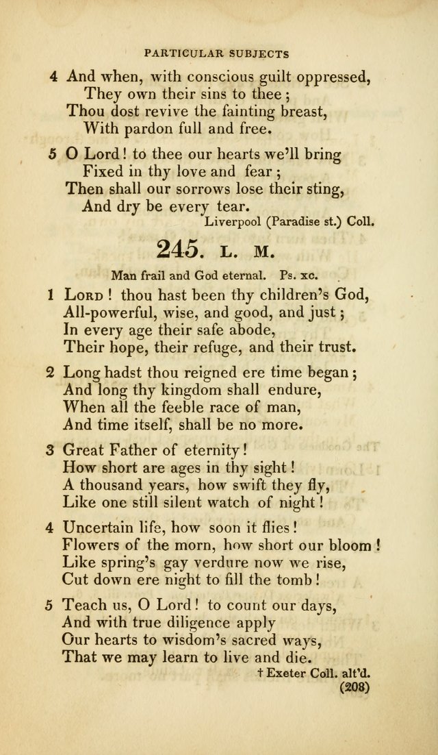 A Collection of Psalms and Hymns, for Social and Private Worship (Rev. ed.  with supplement) page 209