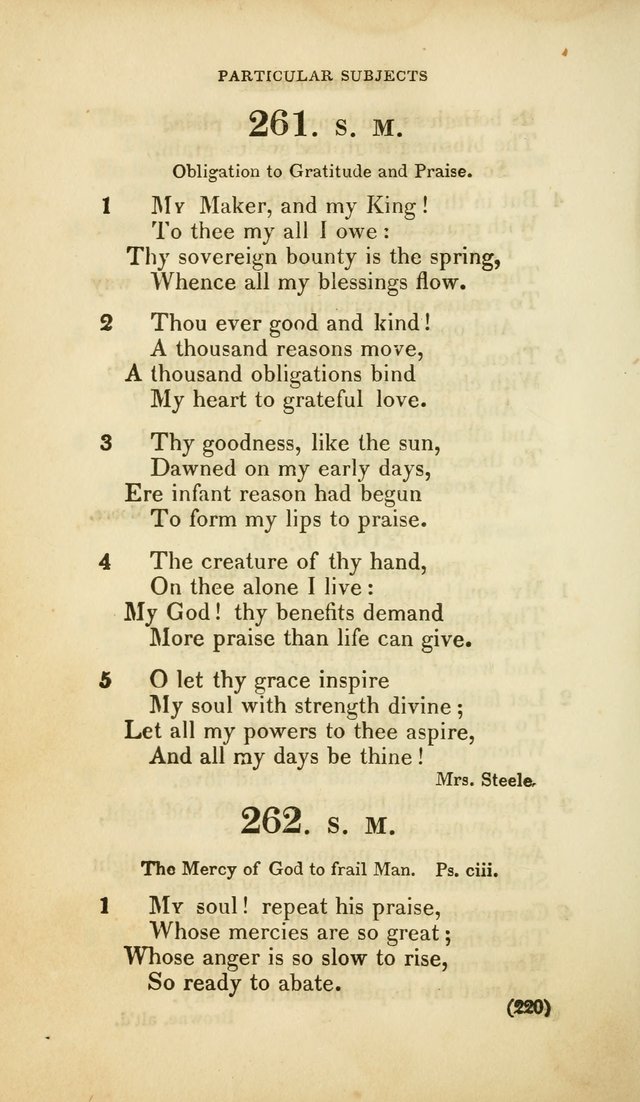 A Collection of Psalms and Hymns, for Social and Private Worship (Rev. ed.  with supplement) page 221