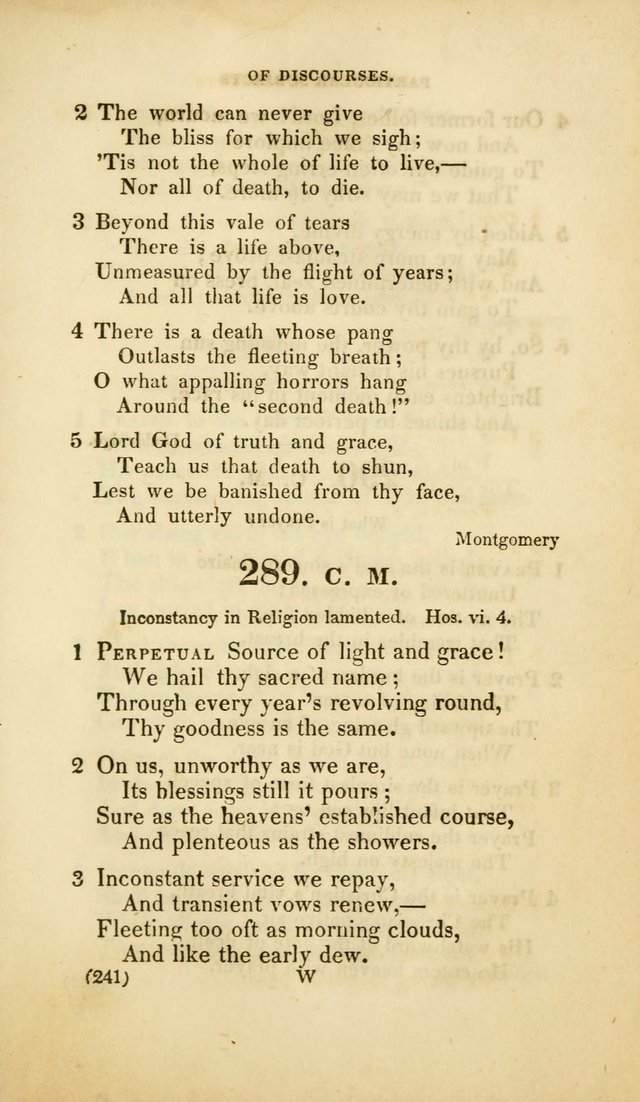 A Collection of Psalms and Hymns, for Social and Private Worship (Rev. ed.  with supplement) page 242