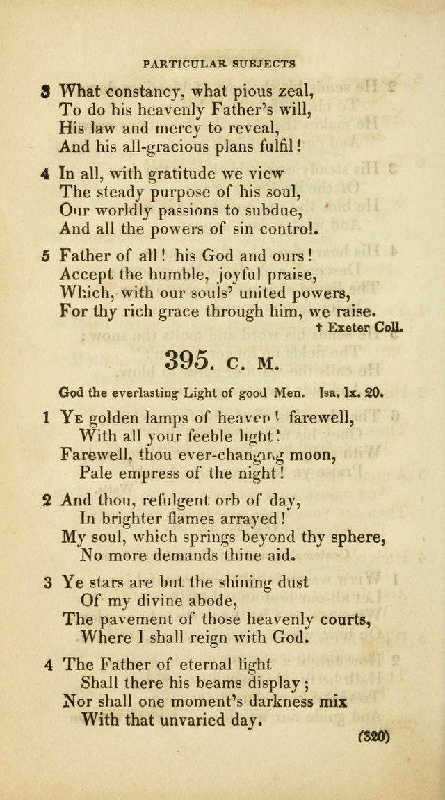 A Collection of Psalms and Hymns, for Social and Private Worship (Rev. ed.  with supplement) page 321