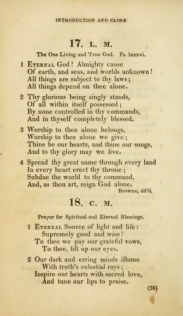 A Collection of Psalms and Hymns, for Social and Private Worship (Rev. ed.  with supplement) page 37