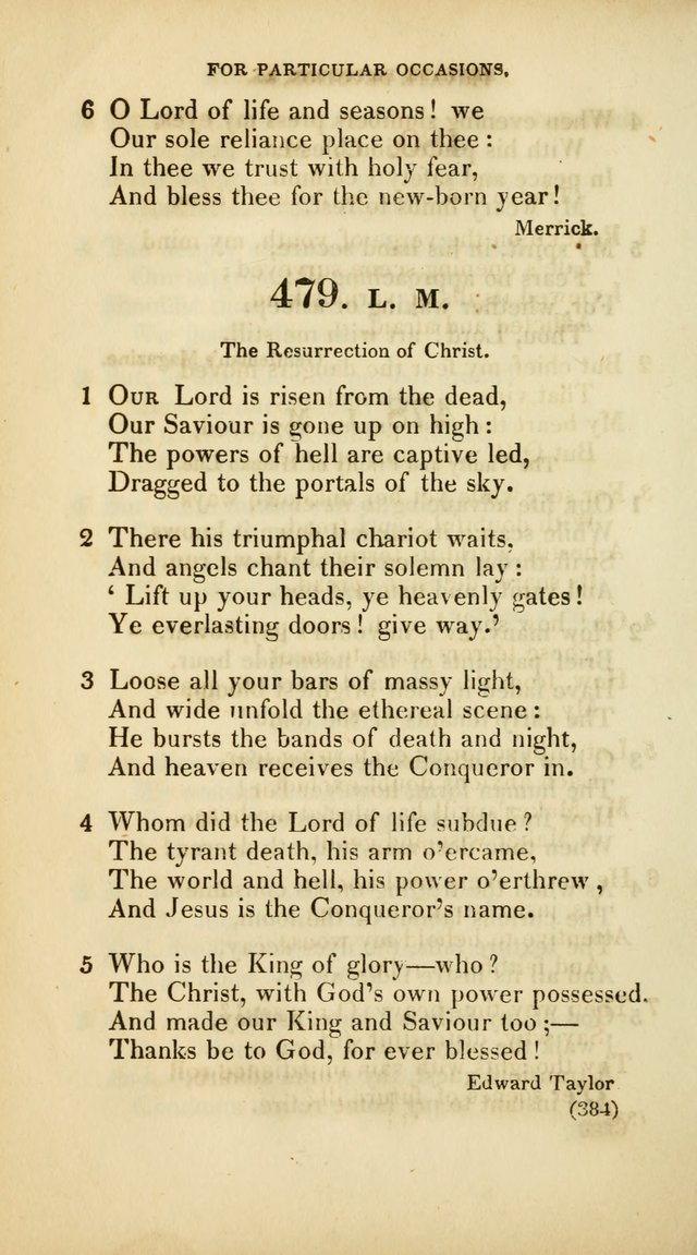 A Collection of Psalms and Hymns, for Social and Private Worship (Rev. ed.  with supplement) page 385