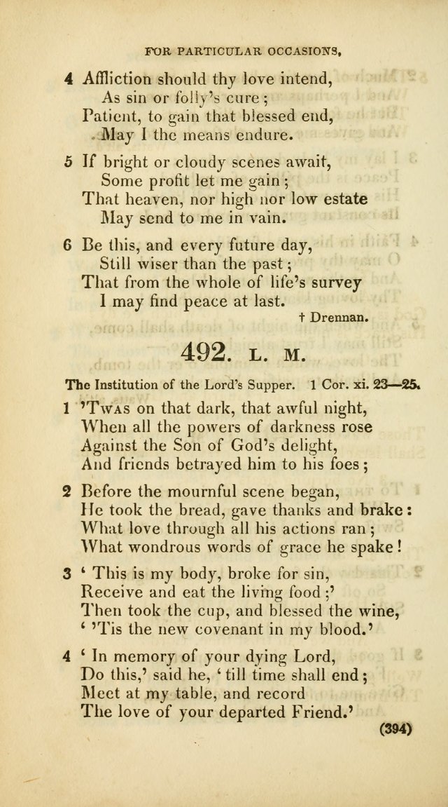A Collection of Psalms and Hymns, for Social and Private Worship (Rev. ed.  with supplement) page 395