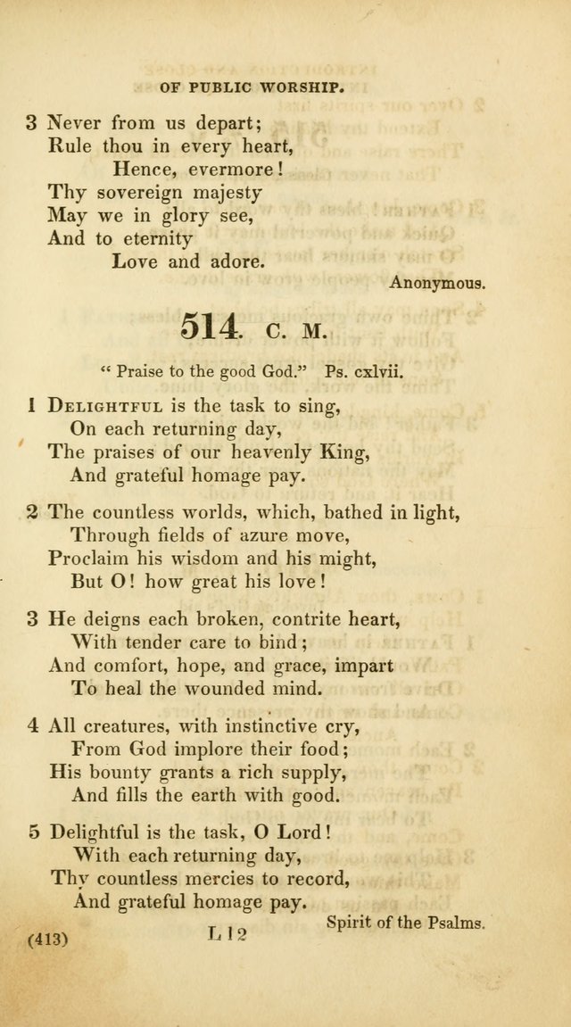 A Collection of Psalms and Hymns, for Social and Private Worship (Rev. ed.  with supplement) page 414
