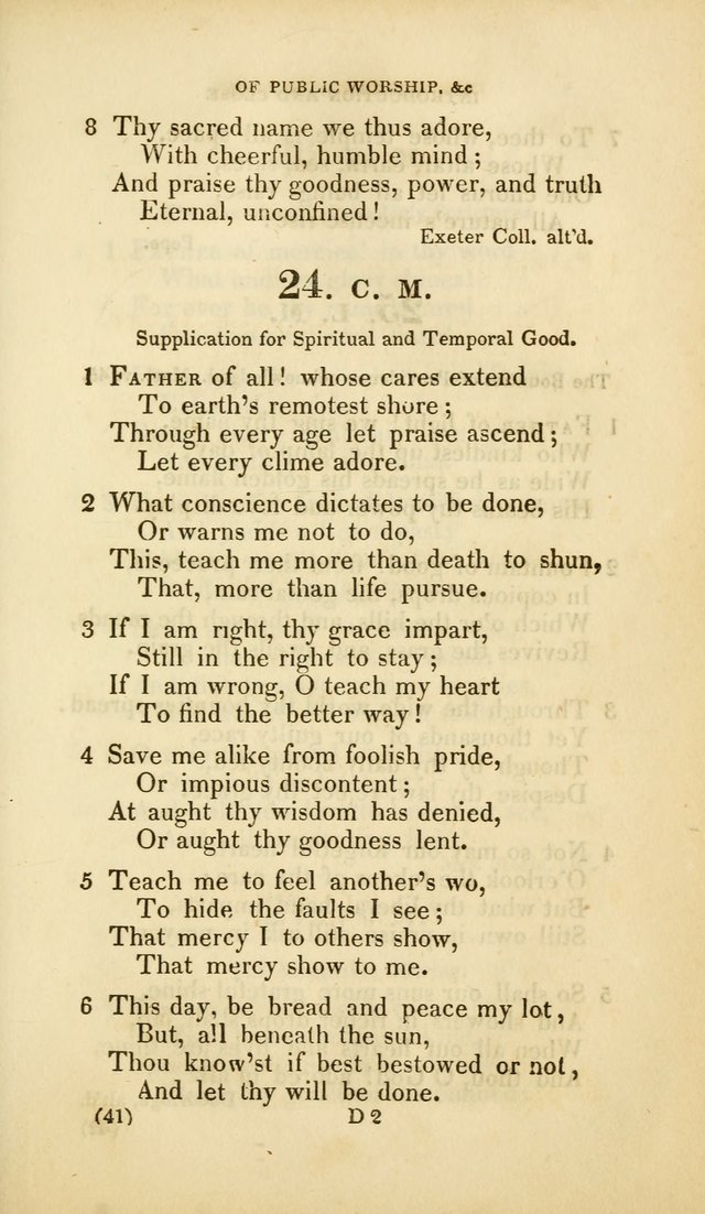 A Collection of Psalms and Hymns, for Social and Private Worship (Rev. ed.  with supplement) page 42