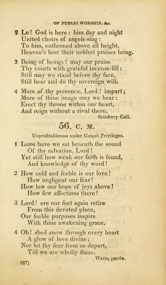 A Collection of Psalms and Hymns, for Social and Private Worship (Rev. ed.  with supplement) page 68