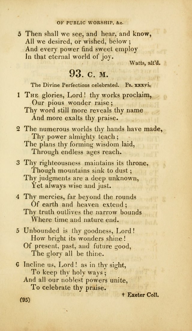 A Collection of Psalms and Hymns, for Social and Private Worship (Rev. ed.  with supplement) page 96