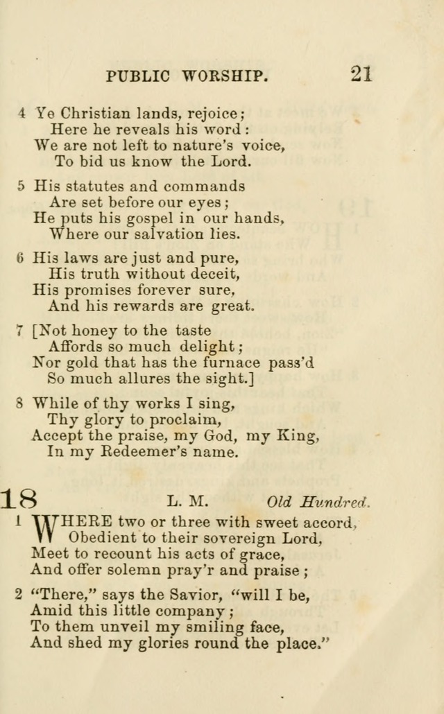 A Collection of Psalms, Hymns, and Spiritual Songs: suited to the various occasions of public worship and private devotion of the church of Christ: with an appendix of  German hymns page 19