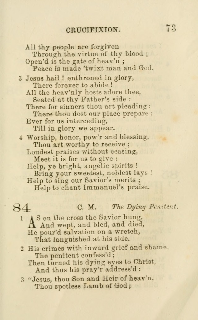 A Collection of Psalms, Hymns, and Spiritual Songs: suited to the various occasions of public worship and private devotion of the church of Christ: with an appendix of  German hymns page 71