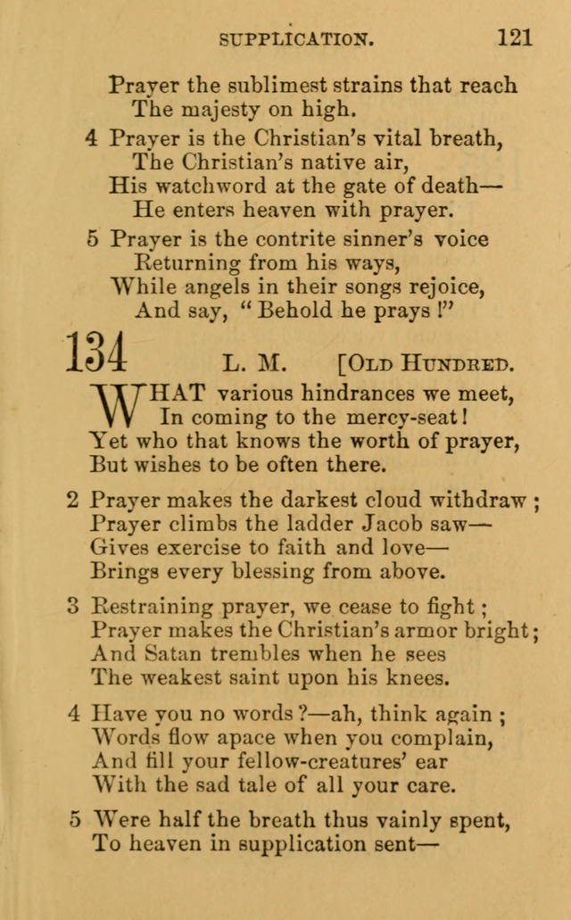 A Collection of Psalms, Hymns, and Spiritual Songs: suited to the various occasions of public worship and private devotion, of the church of Christ (6th ed.) page 121