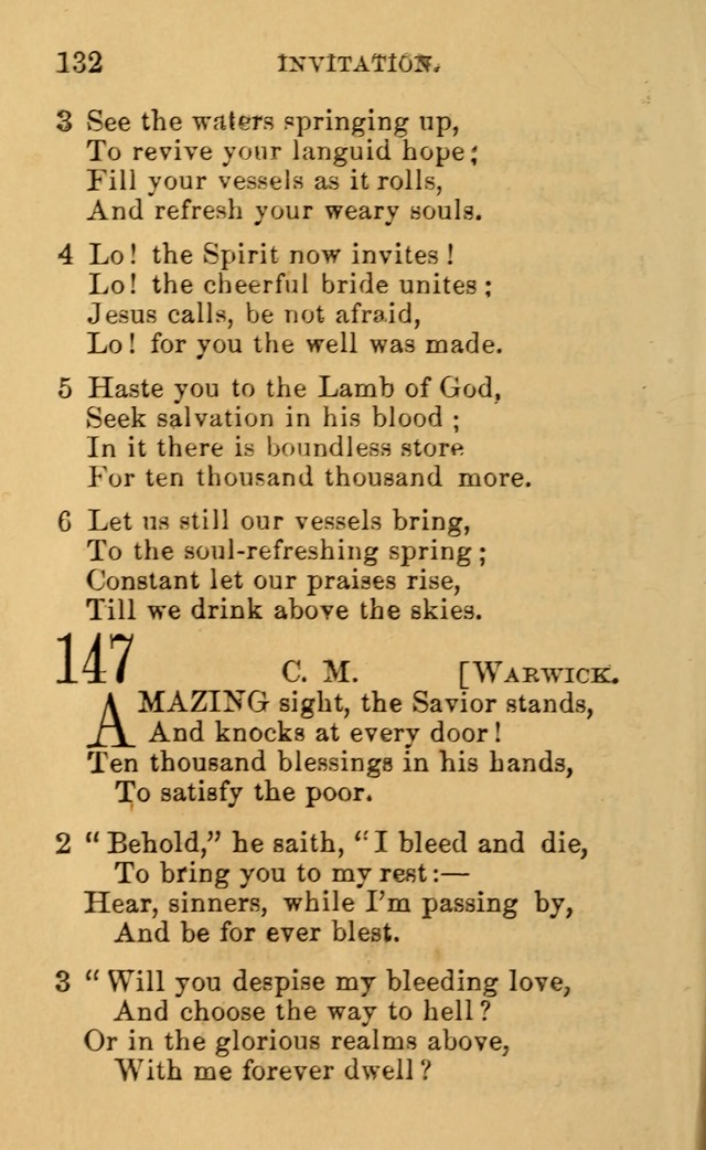 A Collection of Psalms, Hymns, and Spiritual Songs: suited to the various occasions of public worship and private devotion, of the church of Christ (6th ed.) page 132