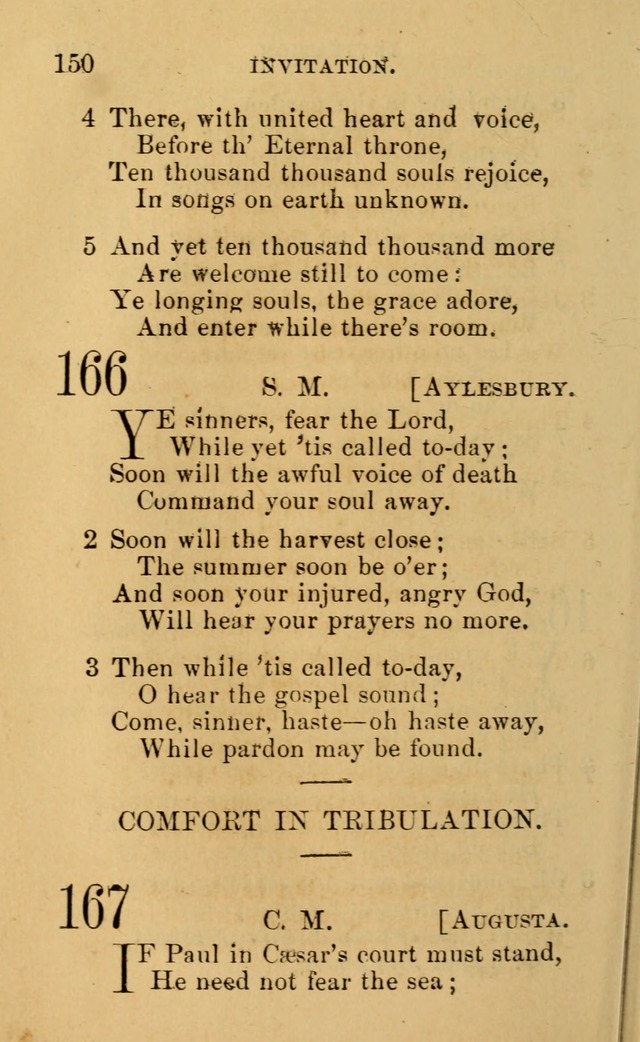 A Collection of Psalms, Hymns, and Spiritual Songs: suited to the various occasions of public worship and private devotion, of the church of Christ (6th ed.) page 150